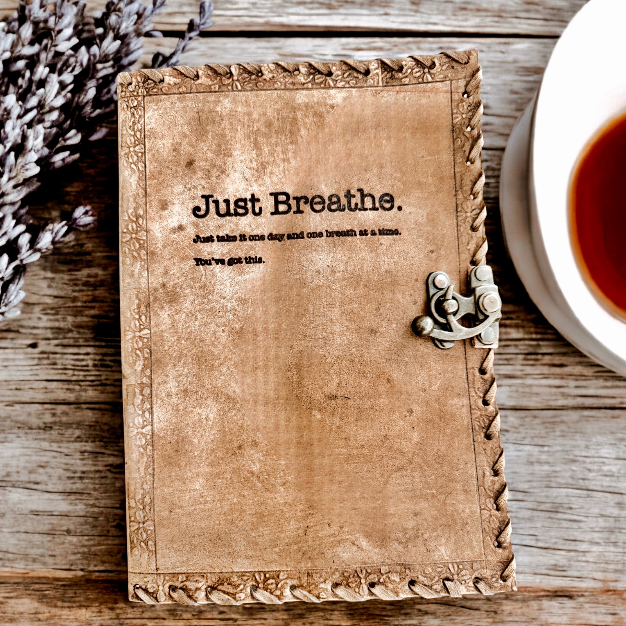 The Just Breathe Vintage Journal