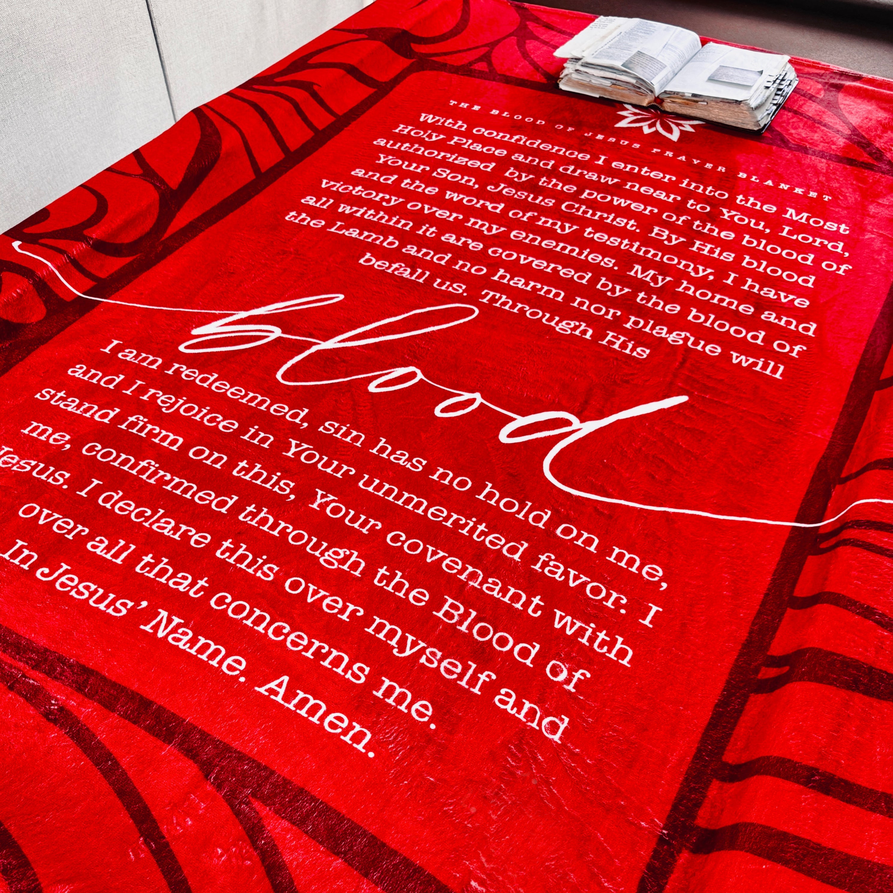 The Blood of Jesus Prayer Blanket