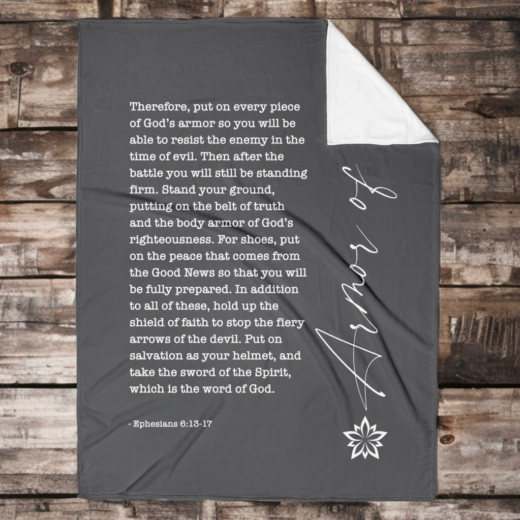 Covered in the Word: The Armor of God Scripture Blanket