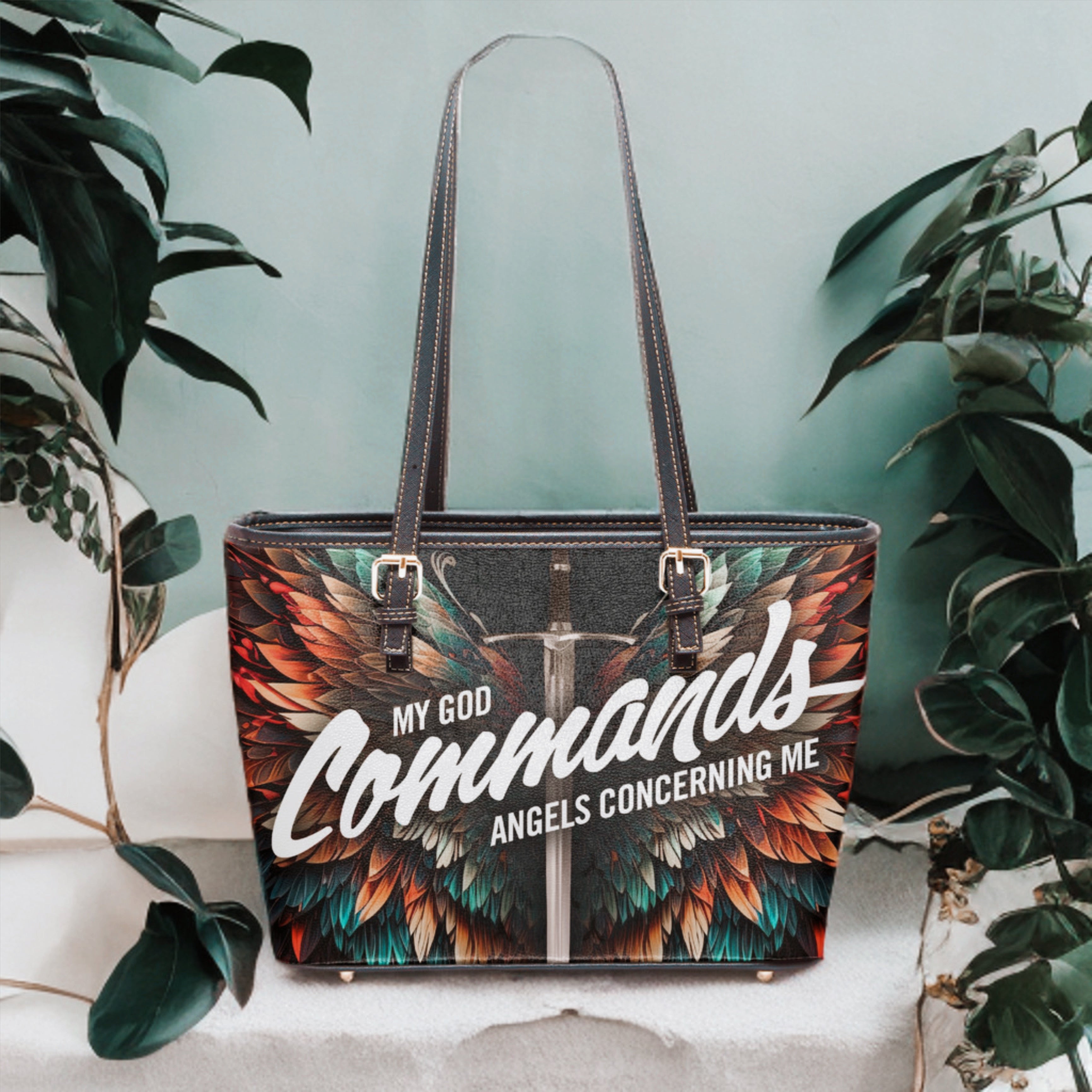 The My God Commands Angels Oversized Tote