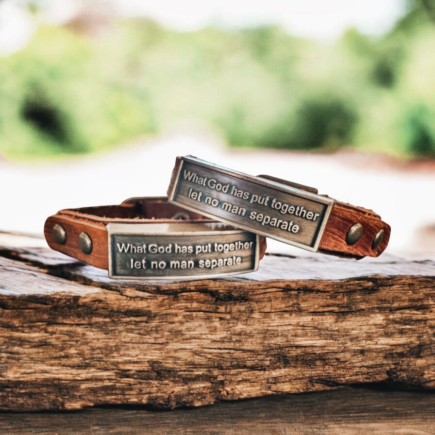 What God Has Put Together Leather Wristlet