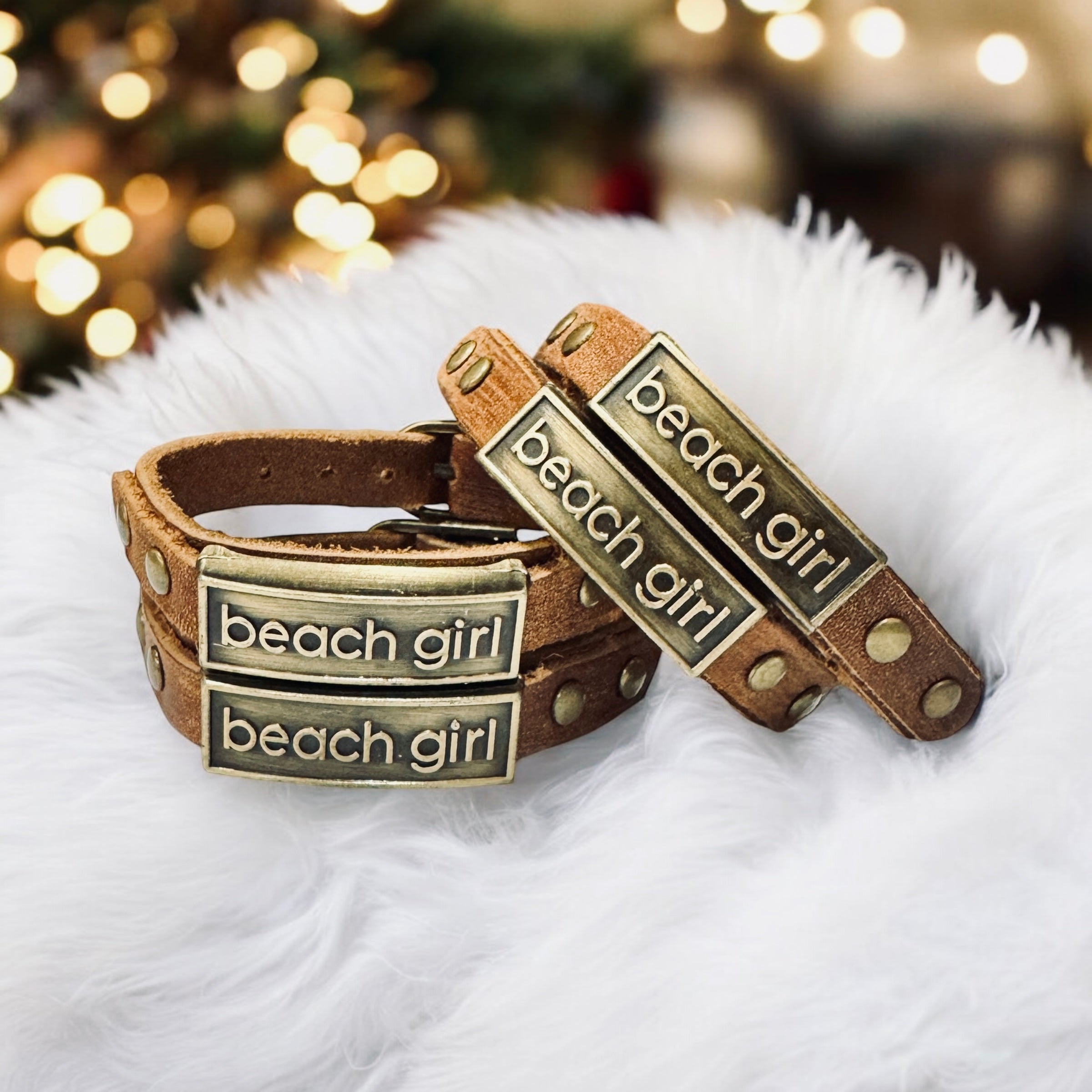 Beach Girl Leather Wristlet