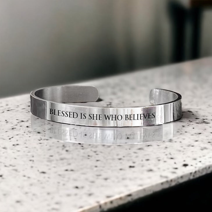 Blessed is She Scripture Bangle