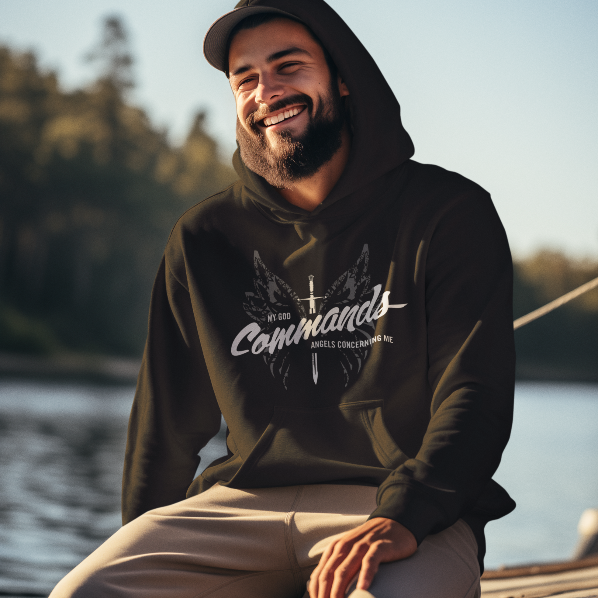 Warfare Gear: He Commands Angels Unisex Hoodie