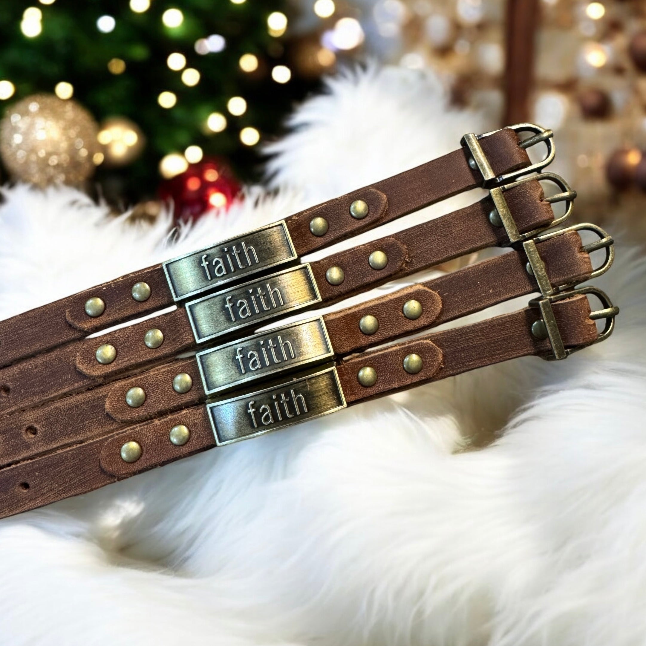 Faith Leather Wristlet