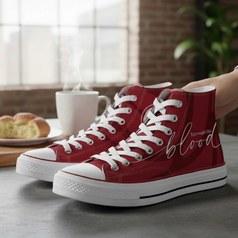 The Blood of Jesus Hightops