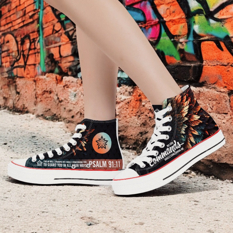 My God Commands Angels Hightops