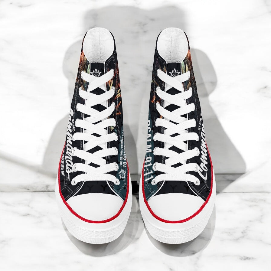 My God Commands Angels Hightops