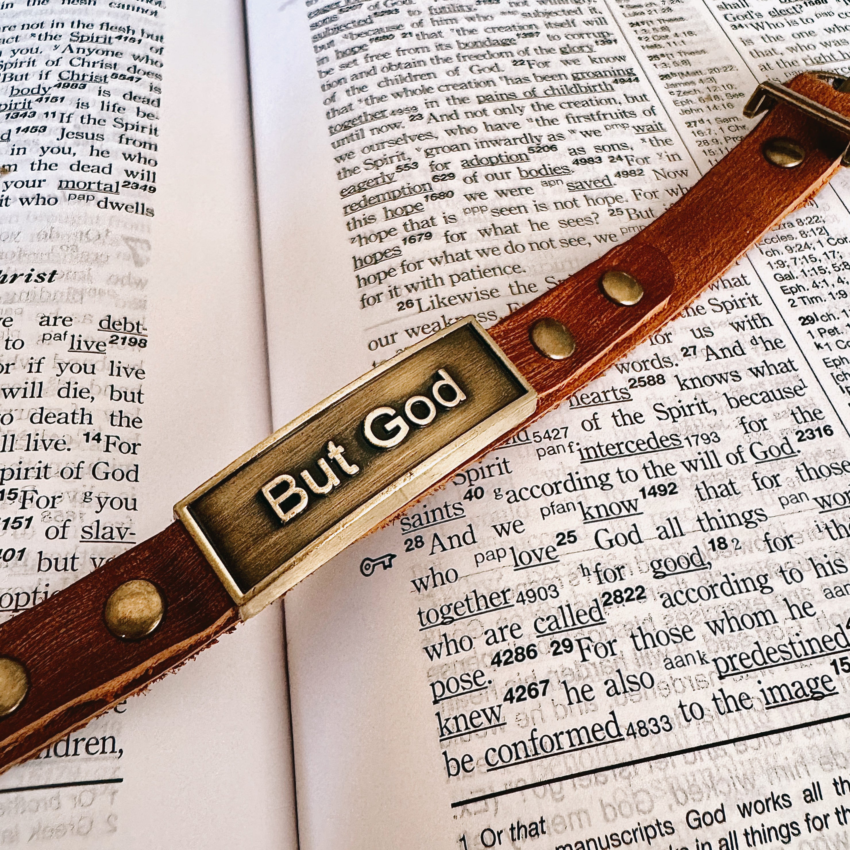 But God Leather Wristlet