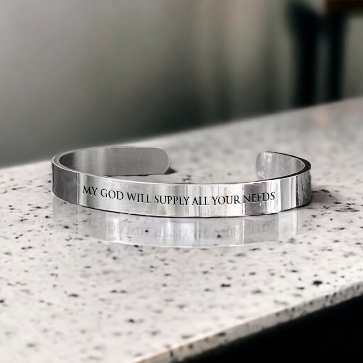 My God Will Supply Scripture Bangle