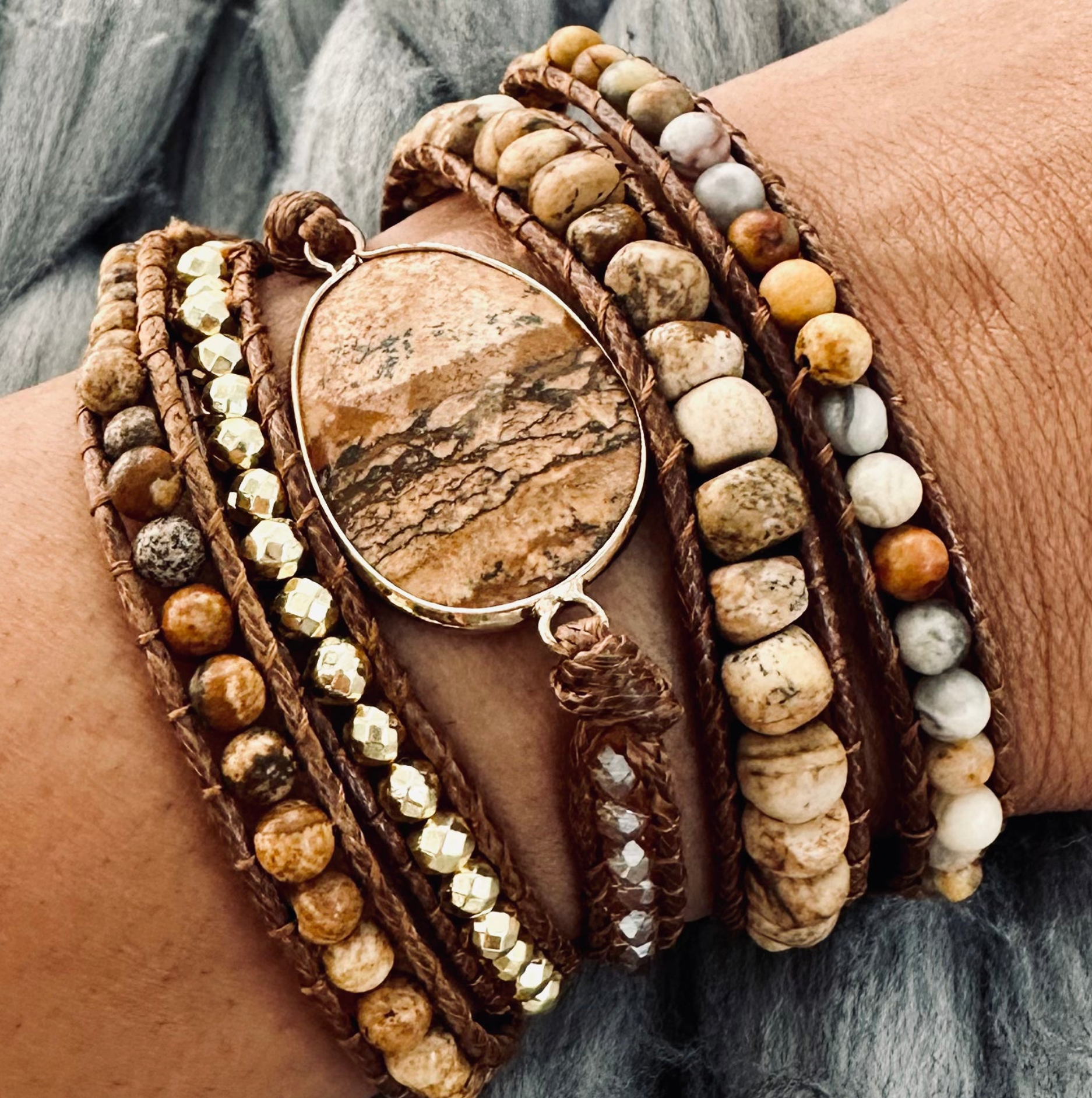 Woodtone Long-Strand Bracelet