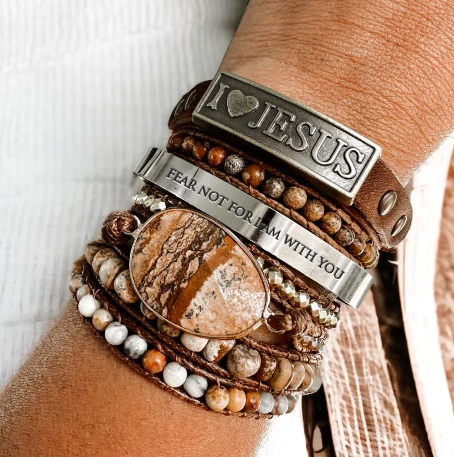 Woodtone Long-Strand Bracelet