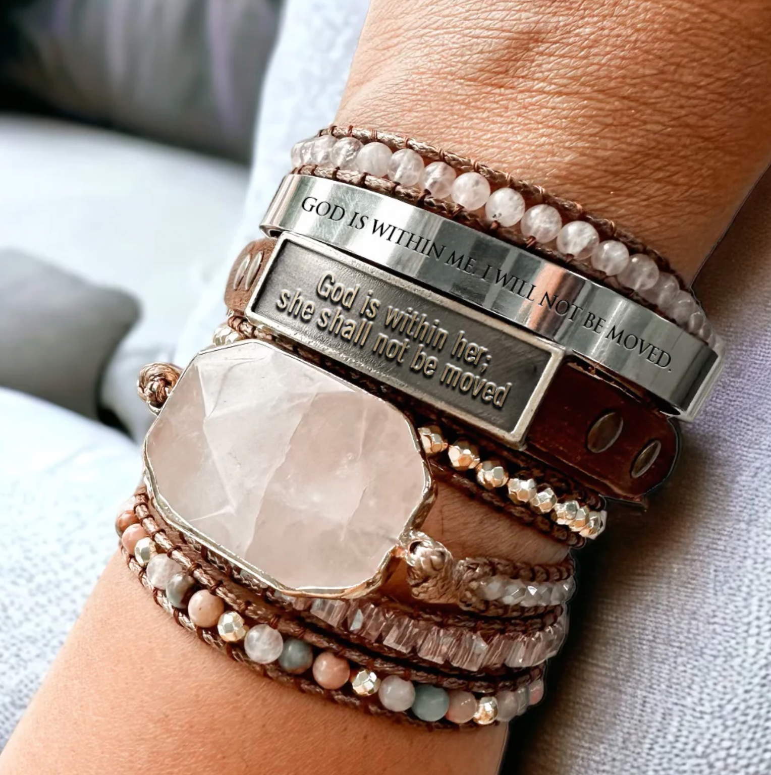 Blush Long-Strand Bracelet