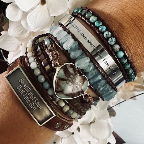 Be Still + Know Leather Wristlet