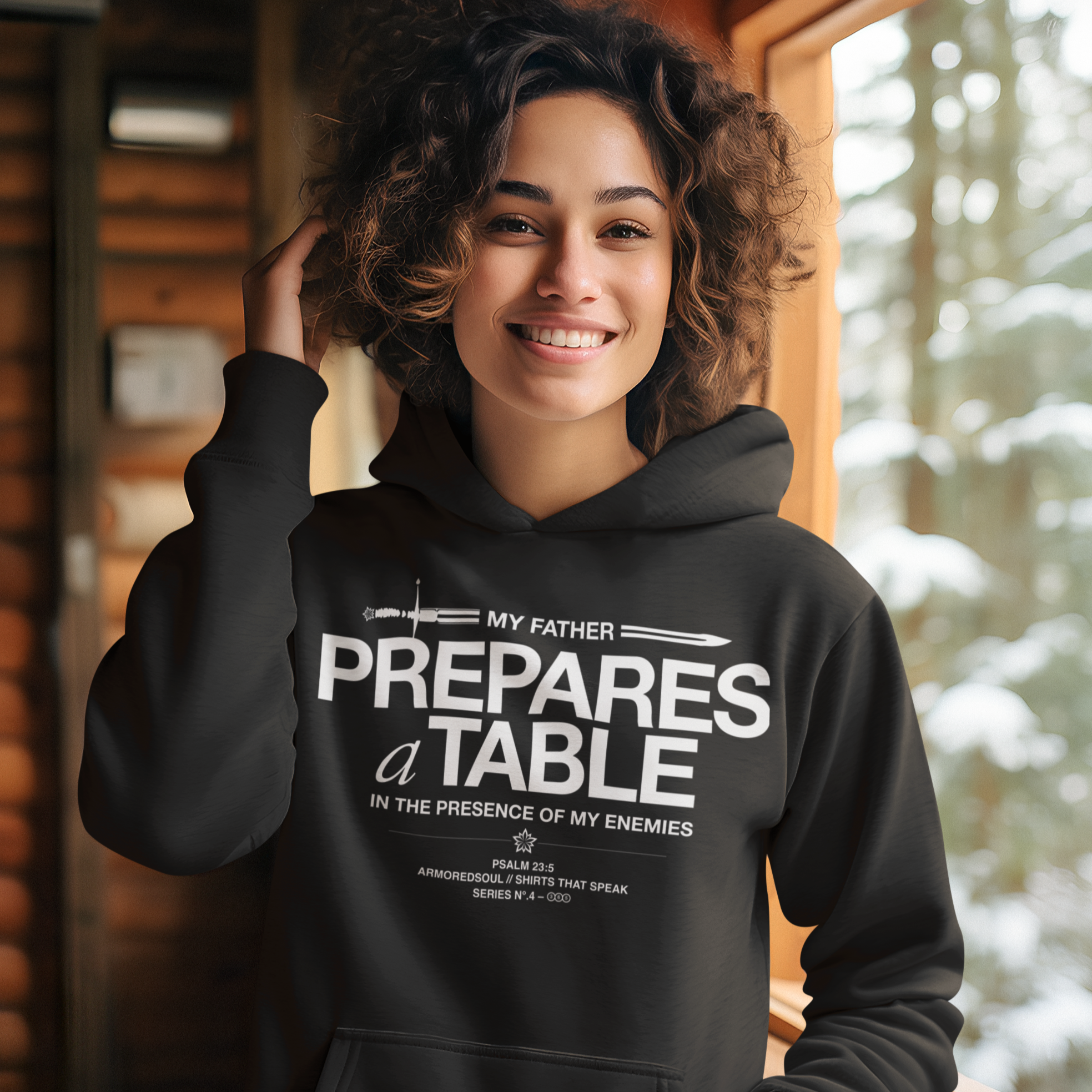 Warfare Gear: He Prepares a Table Unisex Hoodie