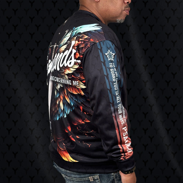 Warfare Gear: He Commands Angels Unisex Bomber Jacket