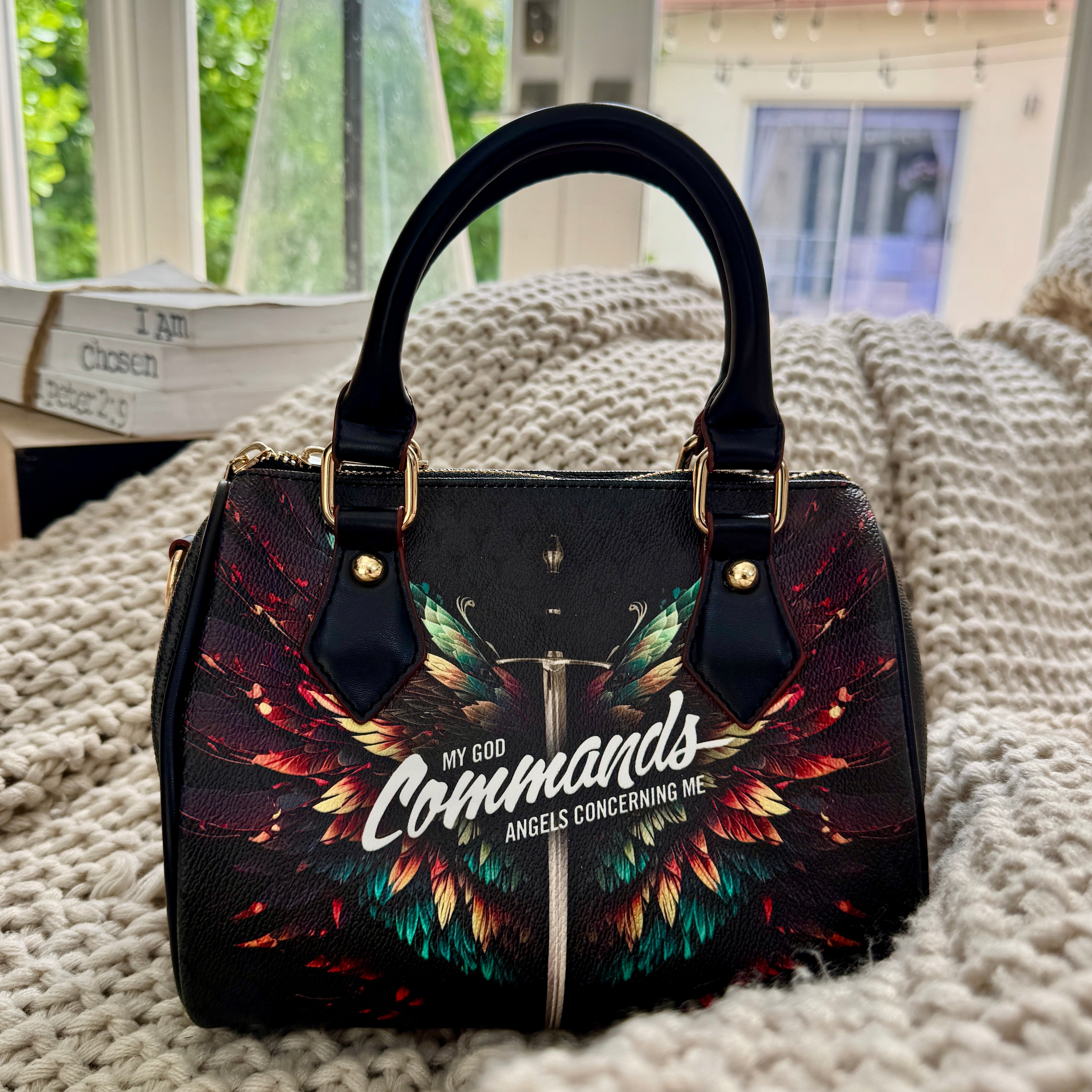 The My God Commands Angels Mini Satchel