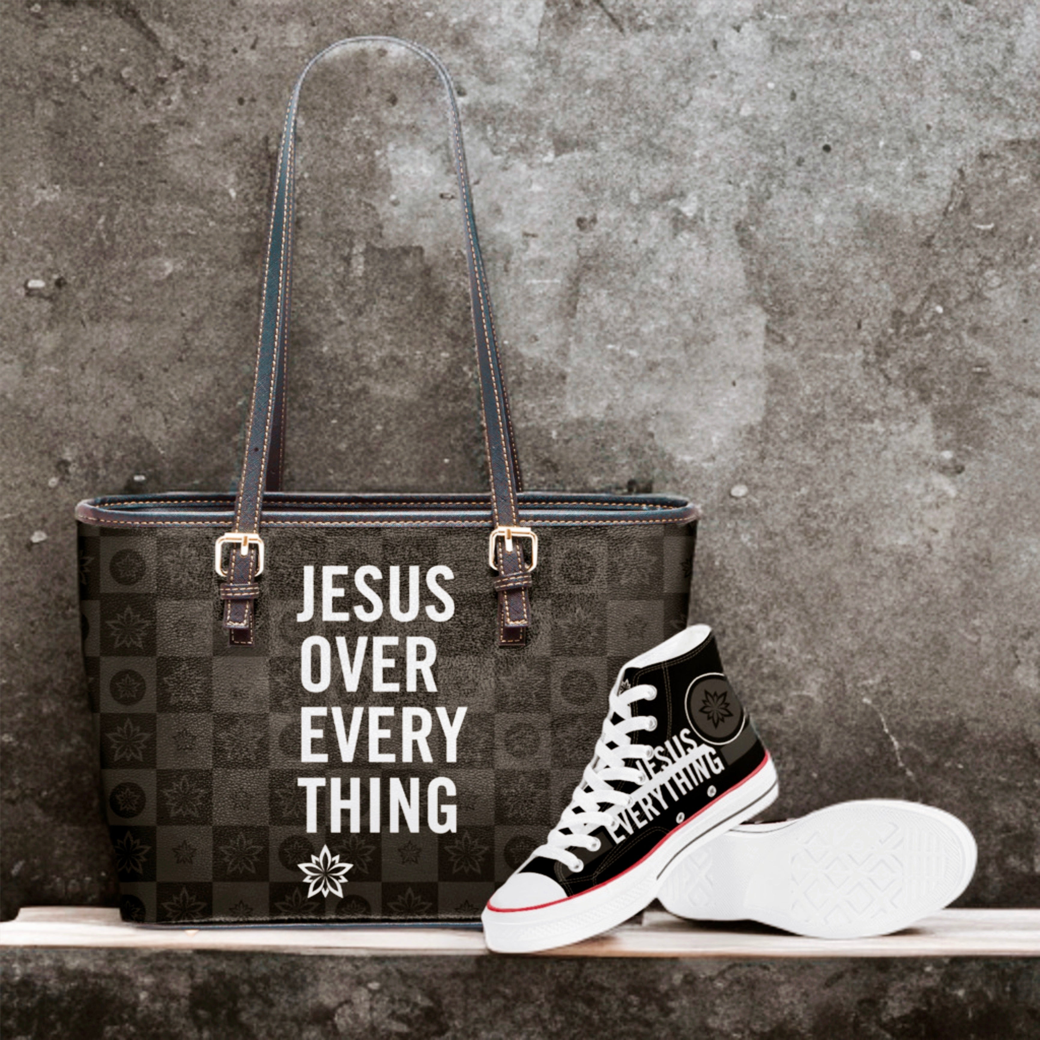 Jesus Over Everything Oversized Tote