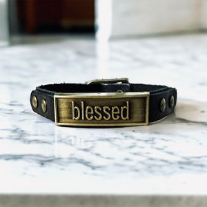 Blessed Leather Wristlet