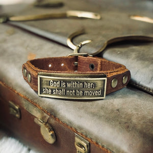 God Within Her Leather Wristlet