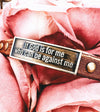 If God Is For Me Leather Wristlet