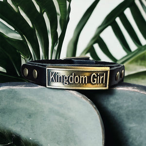 Kingdom Girl Leather Wristlet