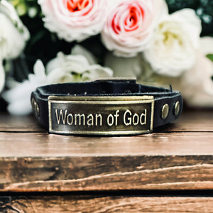 Woman of God Leather Wristlet