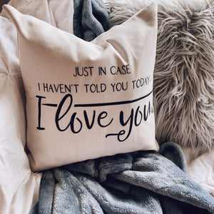 Just in Case Pillow Cover