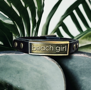 Beach Girl Leather Wristlet