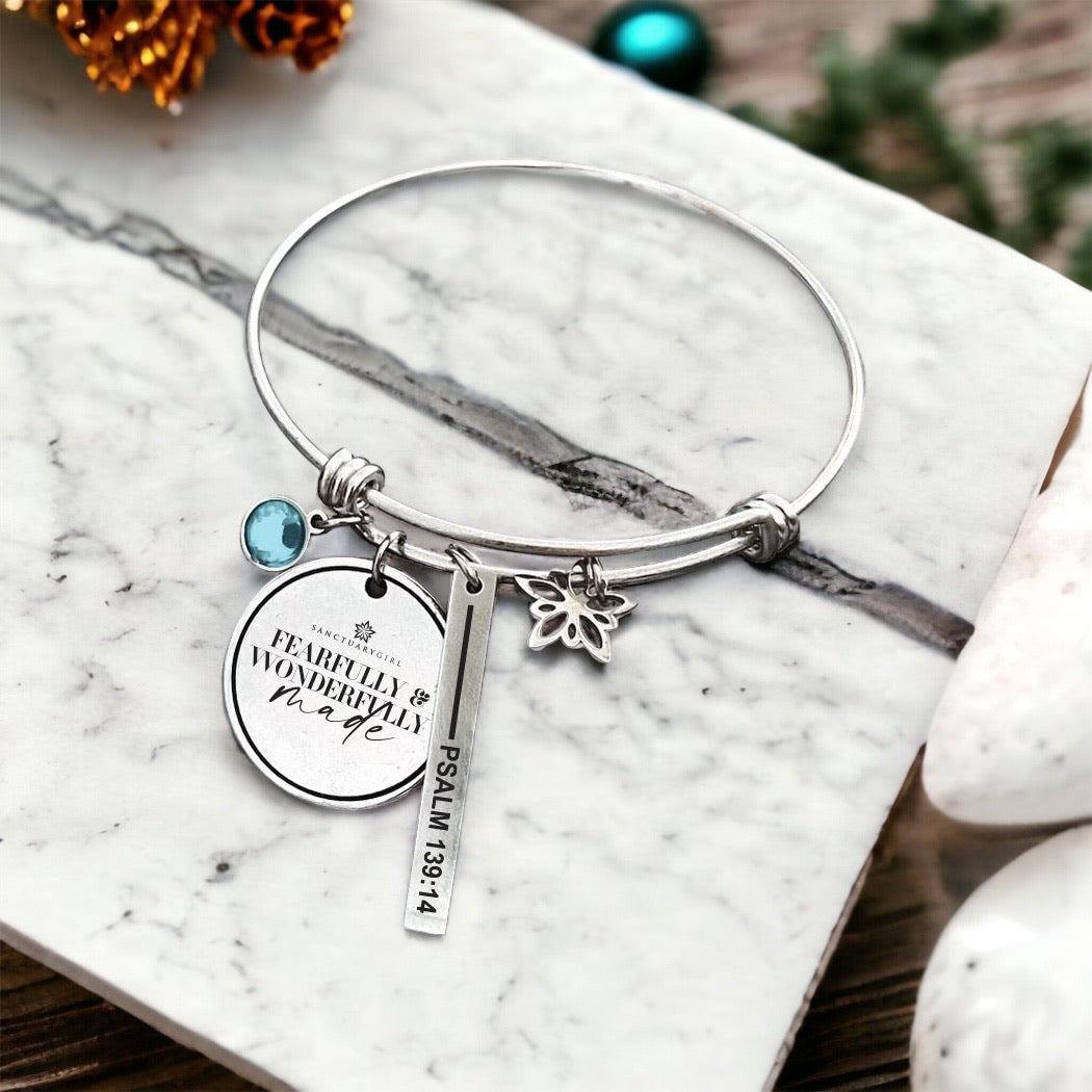 Fearfully and Wonderfully Made Charm Bracelet