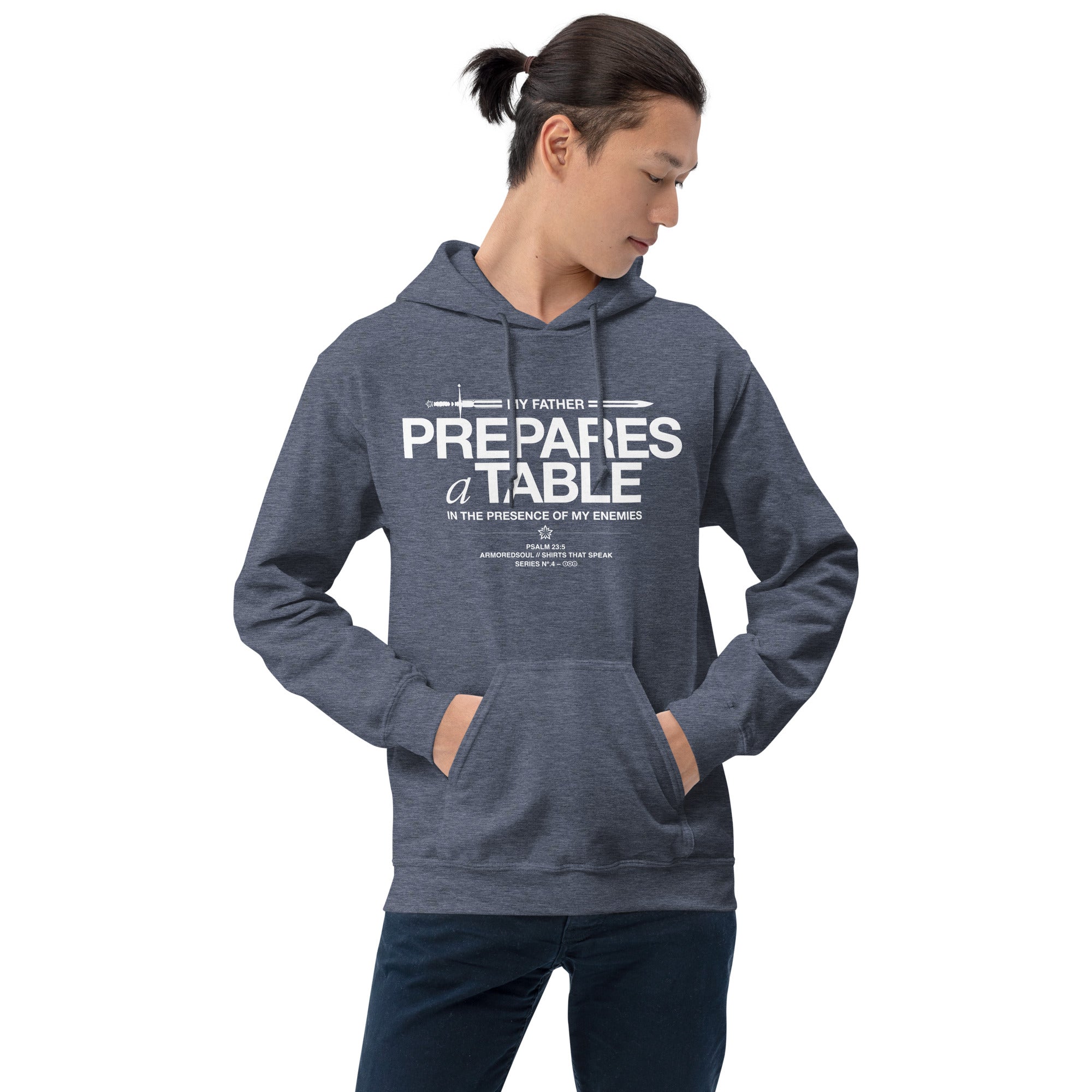 Warfare Gear: He Prepares a Table Unisex Hoodie