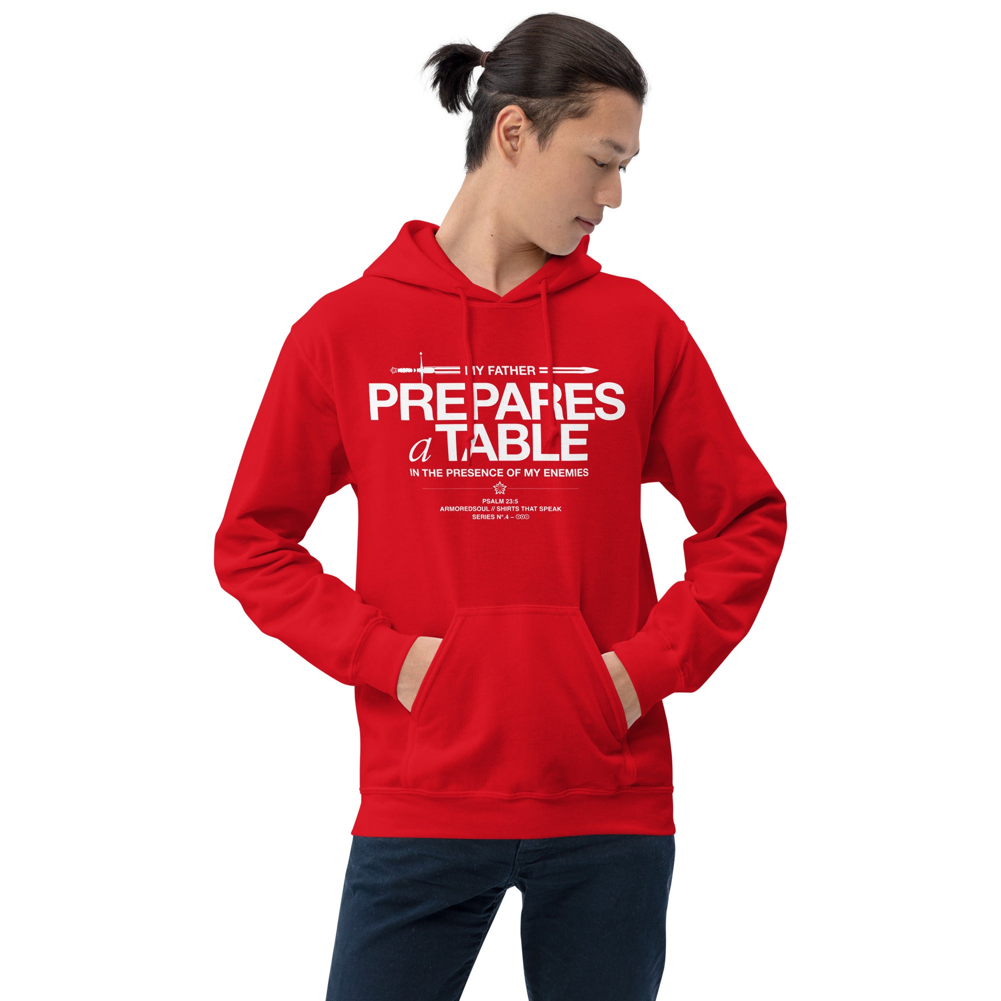 Warfare Gear: He Prepares a Table Unisex Hoodie